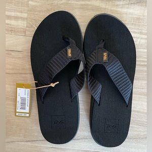 Teva Voya Flip Womens Size 7 Sandals Bar Street Black Shoes NWT Flip Flop Thong
